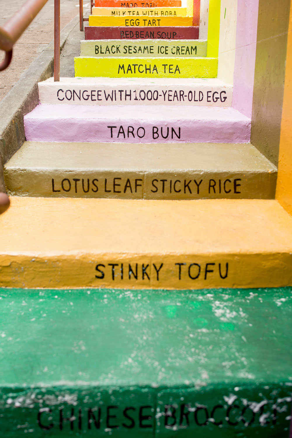 San Francisco Chinatown Rainbow Staircase