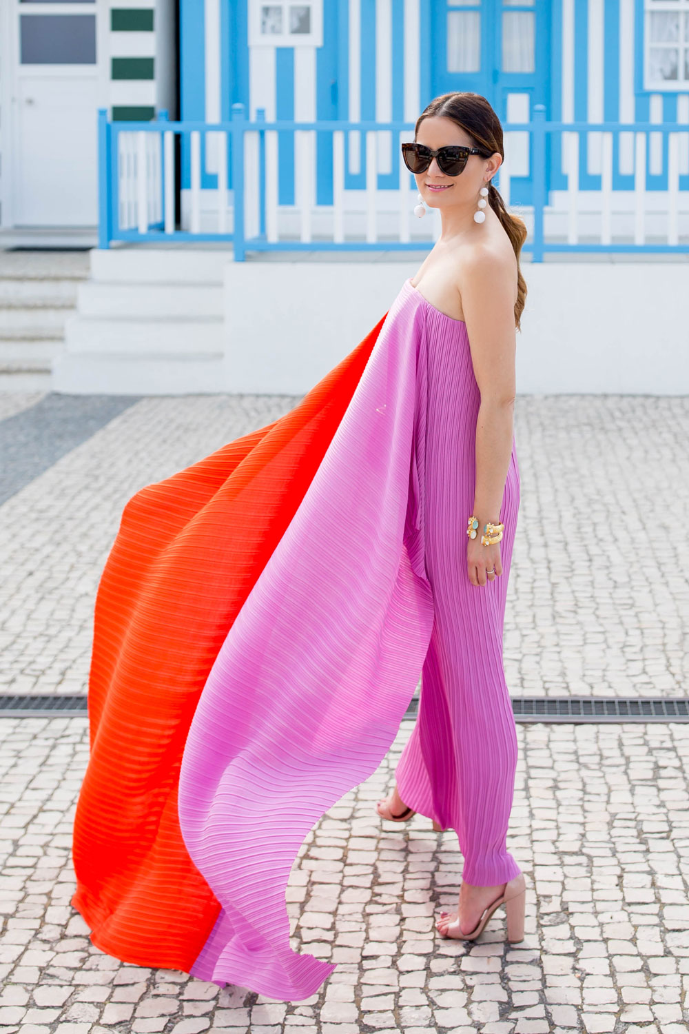 Solace London Strapless Colorblock Dress
