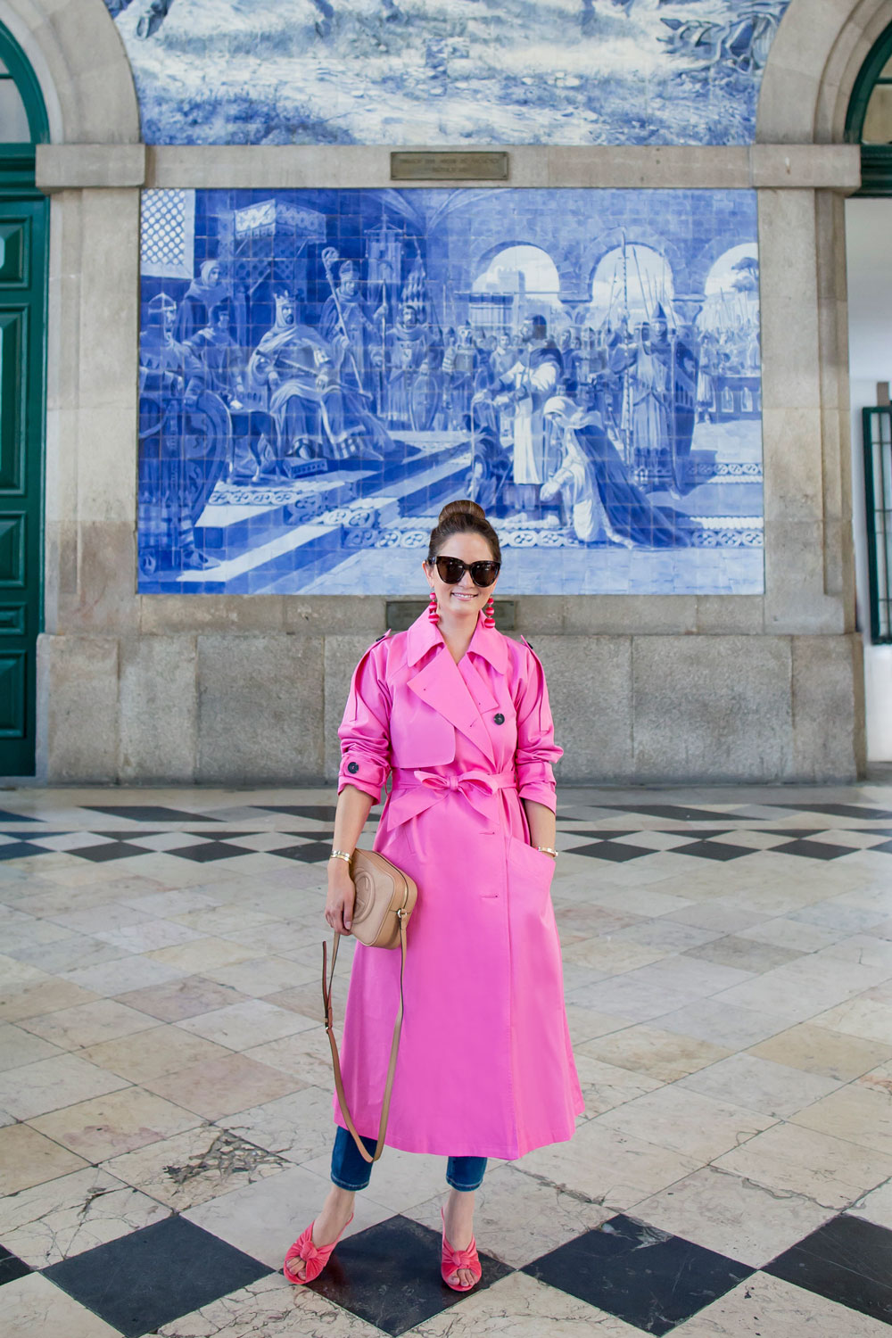 ASOS Bright Pink Trench Coat
