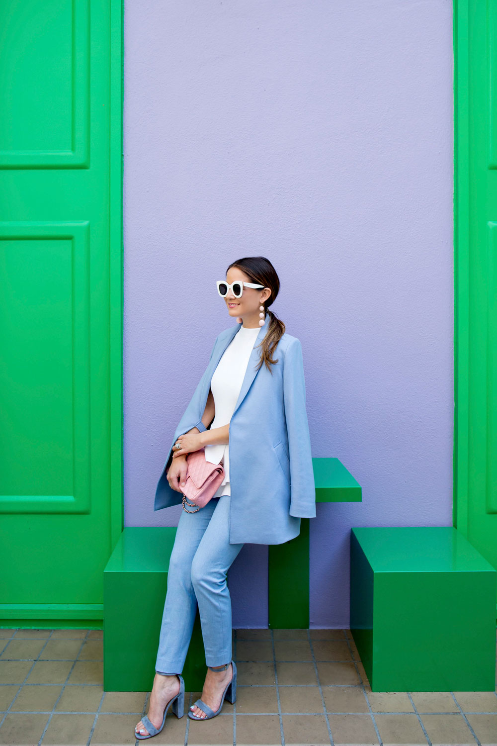 Banana Republic Light Blue Wool Coat