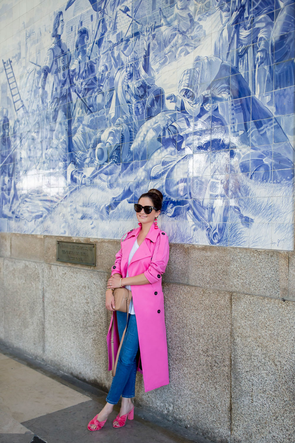 Bright Pink Trench Coat