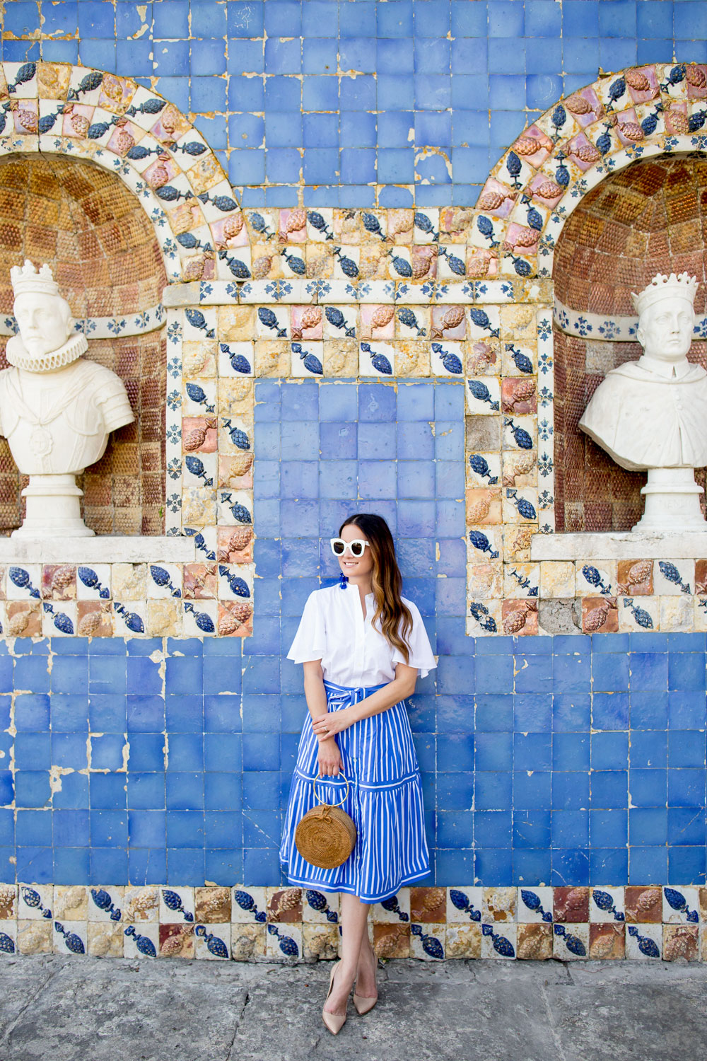 Lisbon Gardens Blue Tile Wall