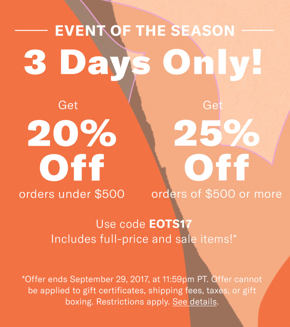 Shopbop Fall 2017 Sale