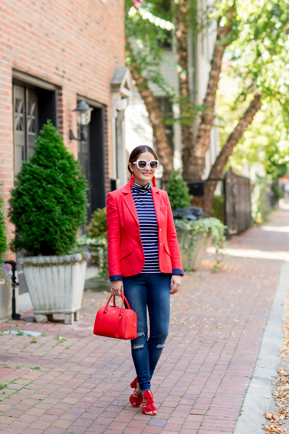 Two Penny Blue Red Blazer