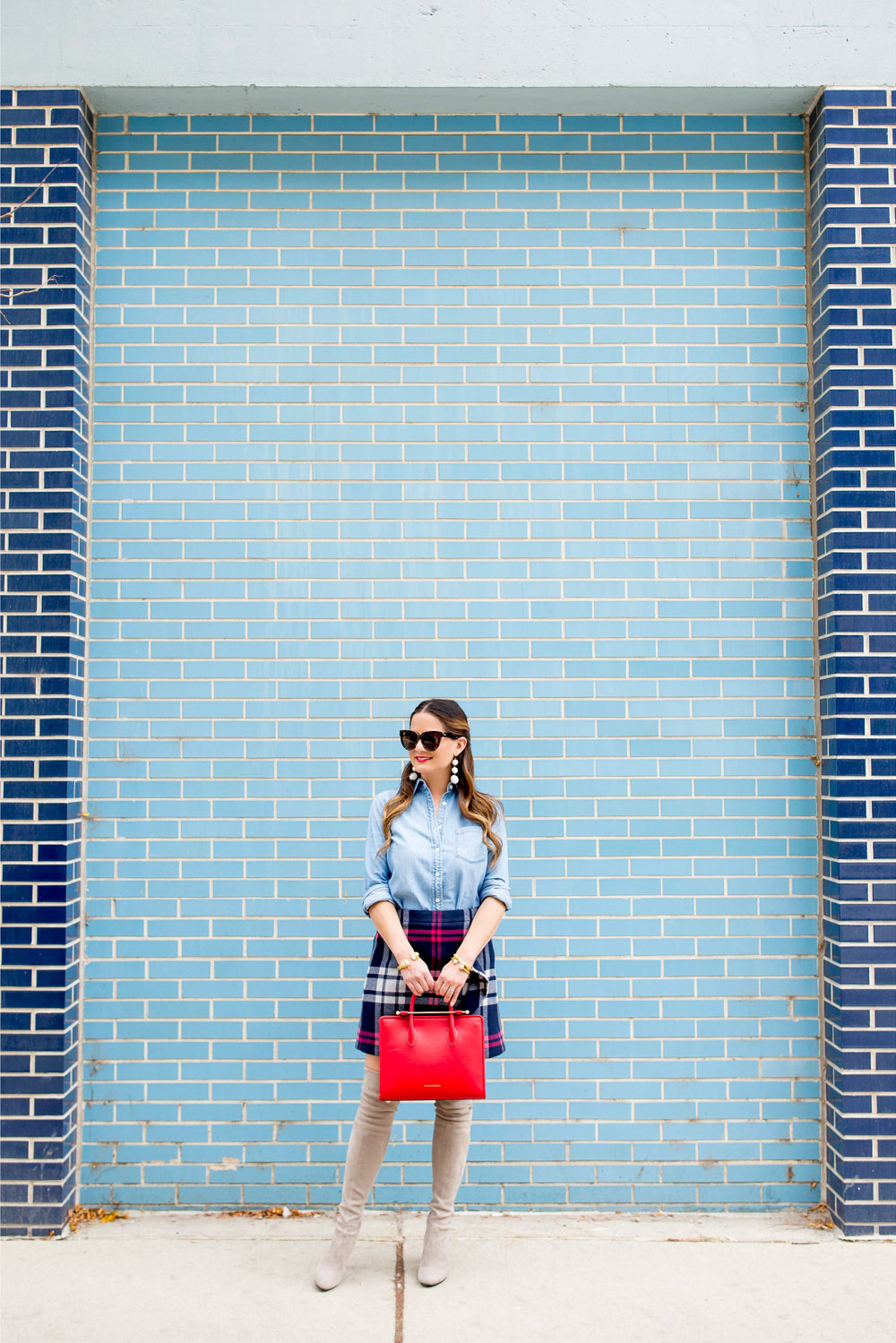 Blue Brick Wall Chicago