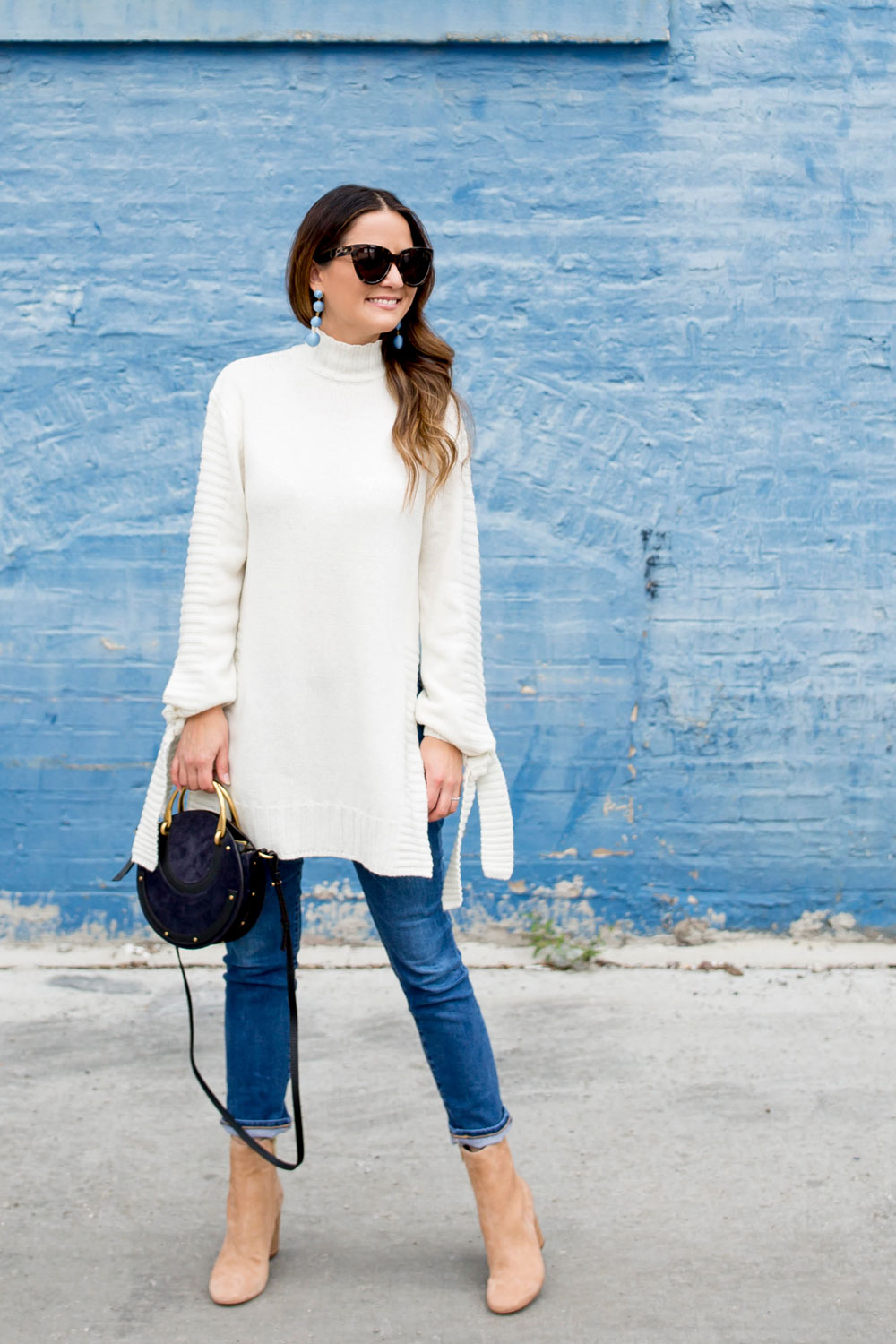 Ivory Chunky Knit Turtleneck Sweater