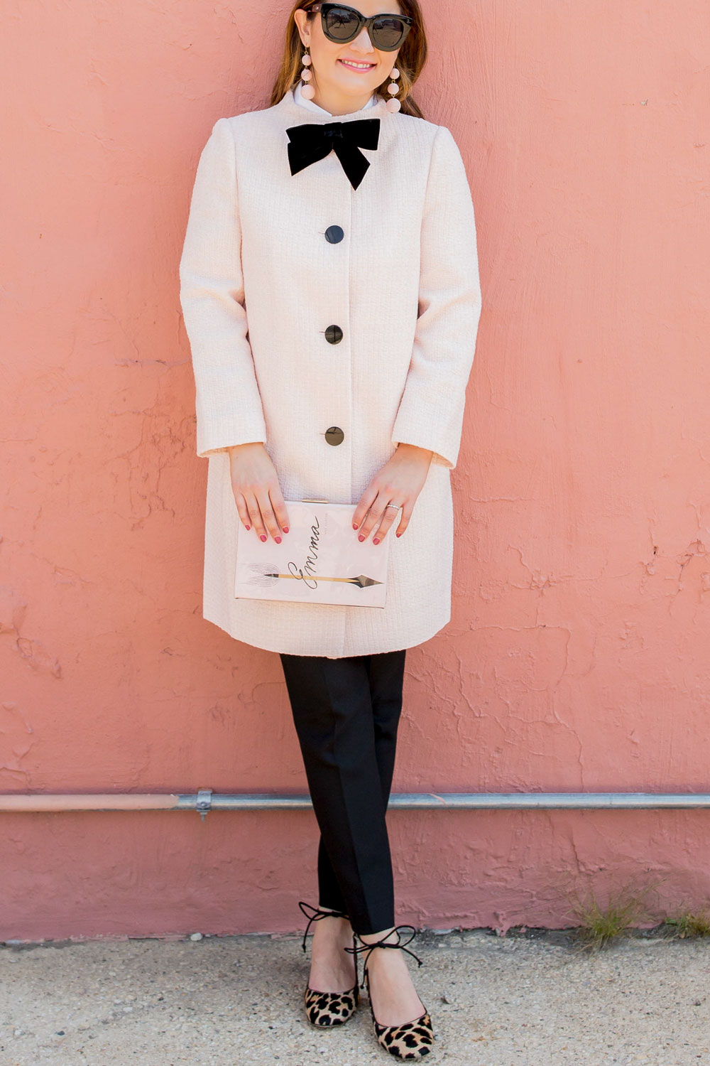 Kate Spade Pink Tweed Coat