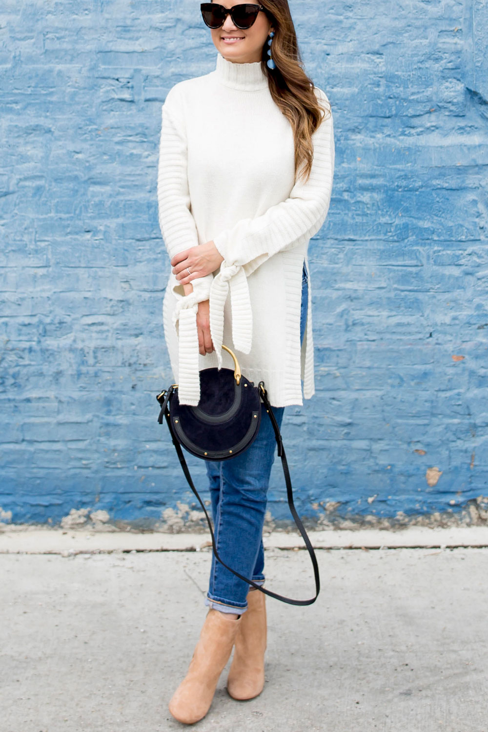 Nordstrom Long Ivory Turtleneck Sweater