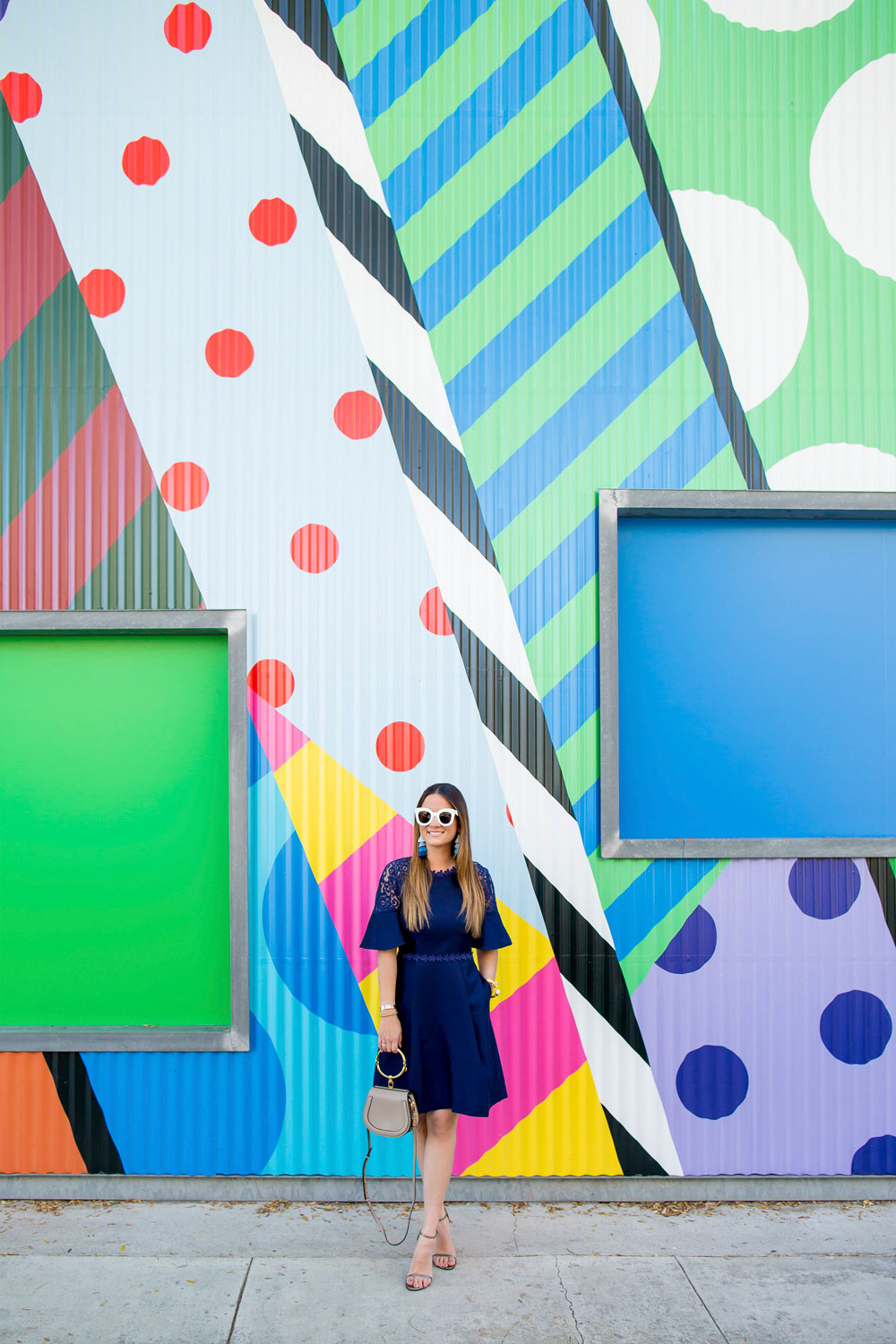 Polka Dot Stripe Mural Los Angeles