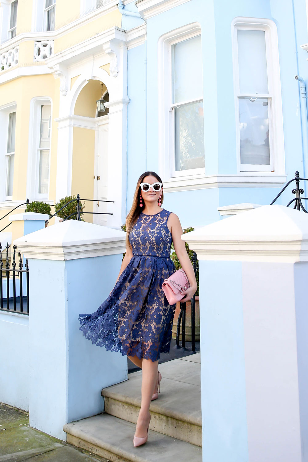 Anthropologie Blue Lace Dress