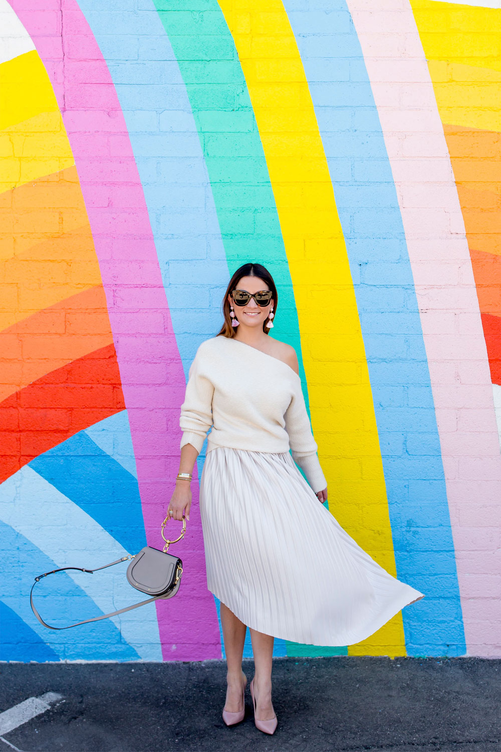 Tan Off Shoulder Sweater