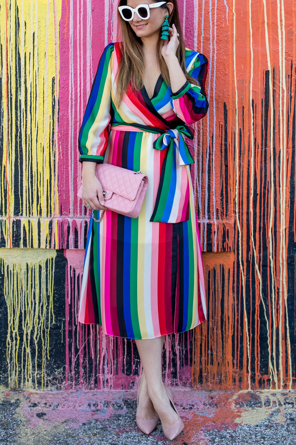 Alice and Olivia Multicolor Wrap Dress