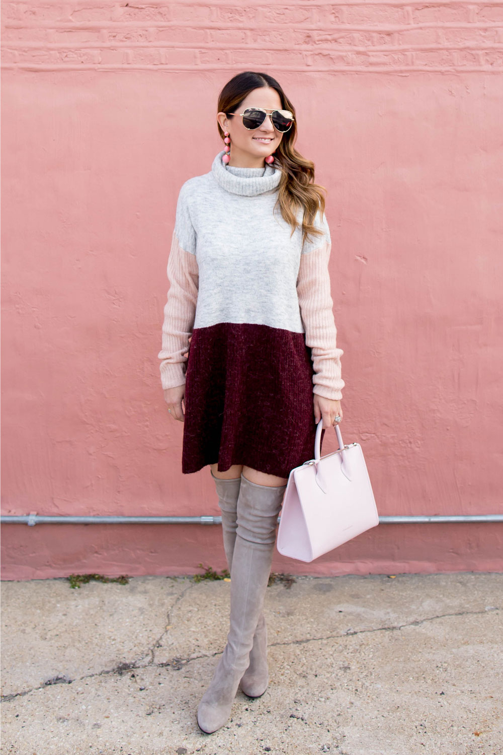 ASOS Colorblock Sweater Dress