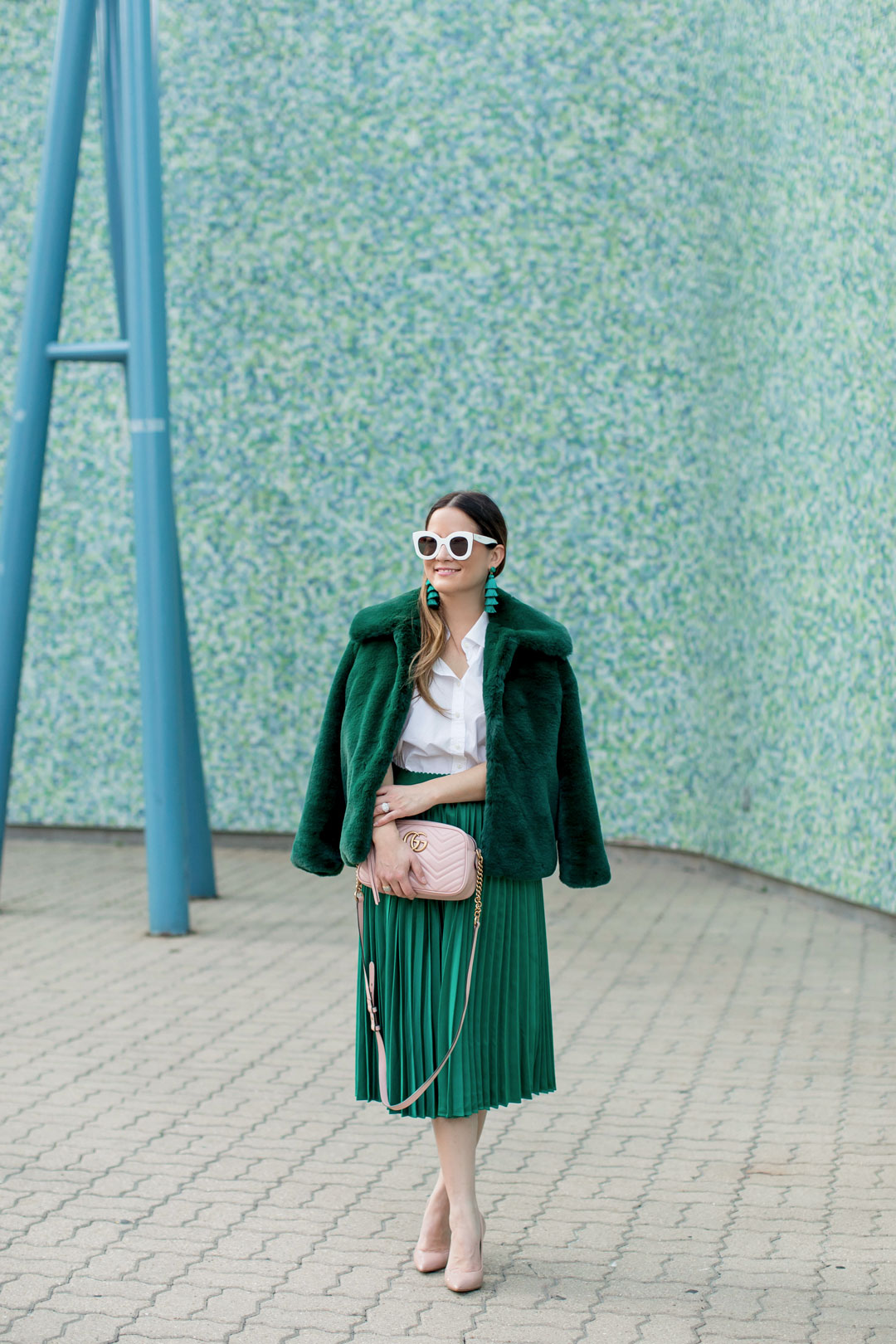 ASOS Green Faux Fur Jacket