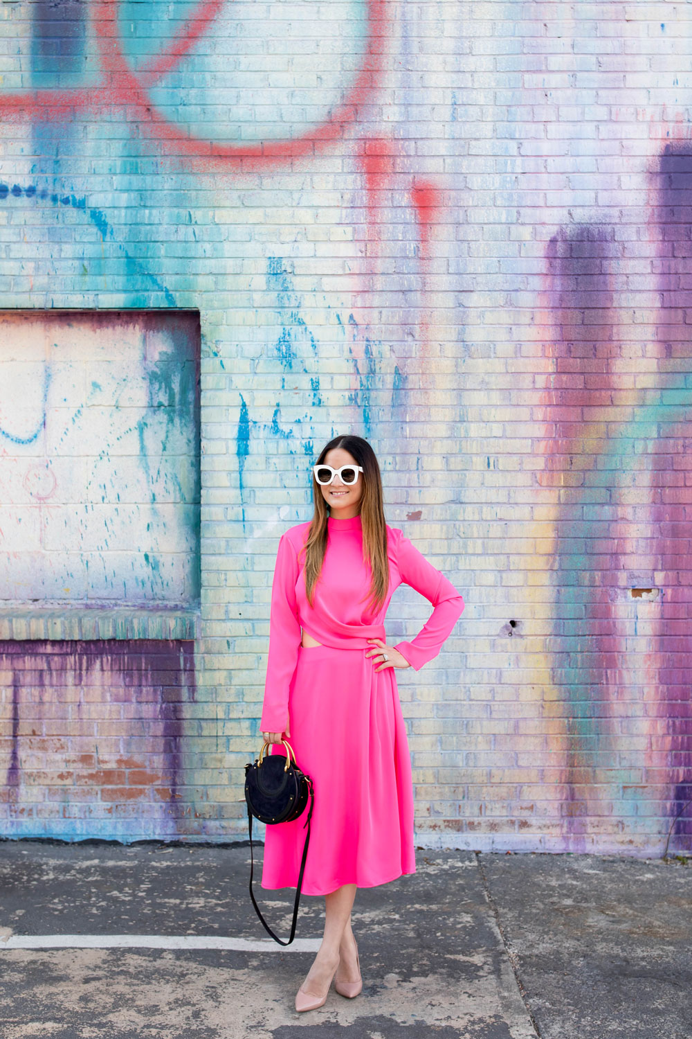 Bright Pink Midi Dress Hotsell, 58% OFF ...