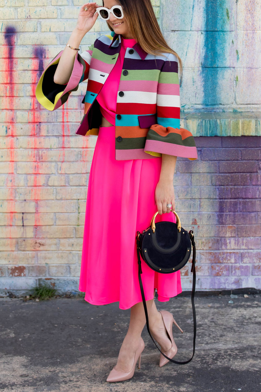 Mary Katrantzou Rainbow Stripe Jacket