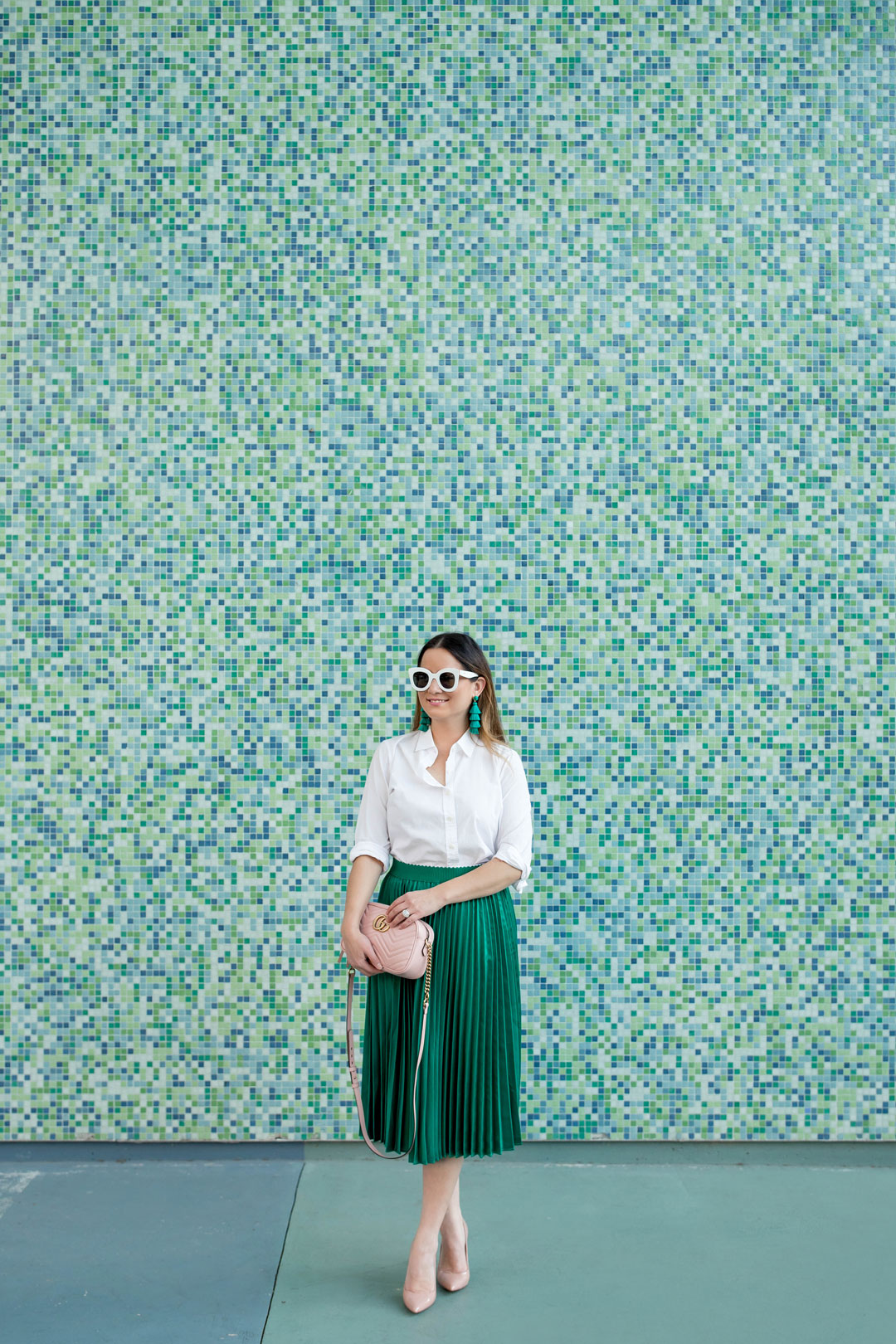 Multicolor Green Tile Wall Houston