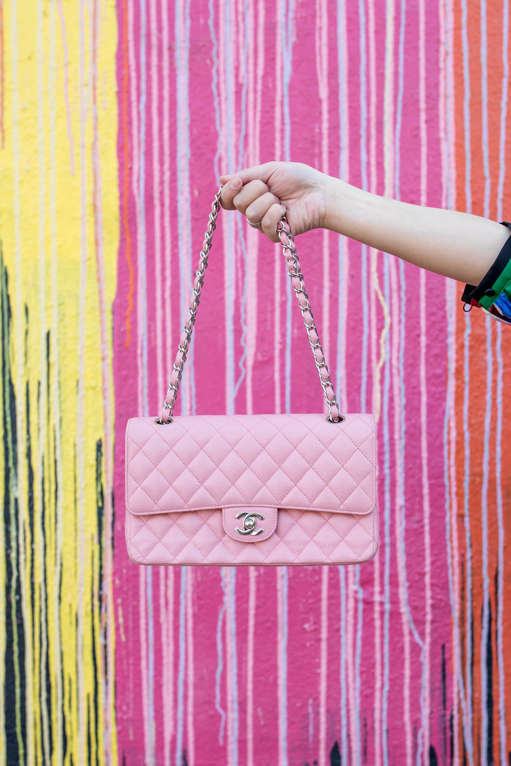 Pink Chanel Medium Caviar Flap Bag
