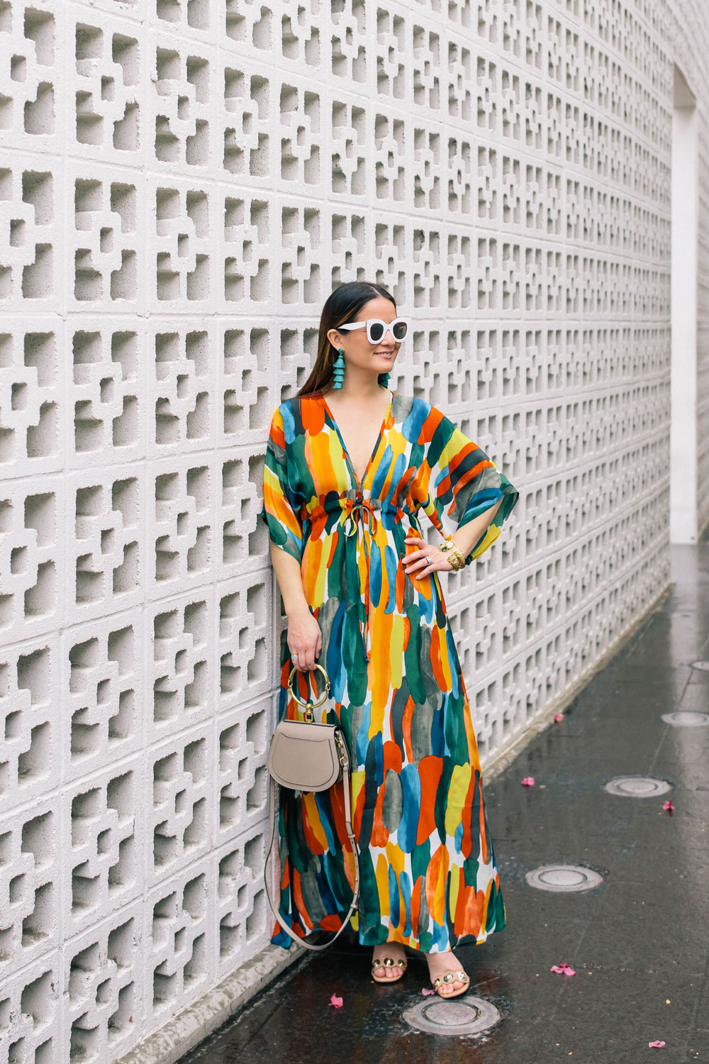 Anthropologie Watercolor Print Caftan