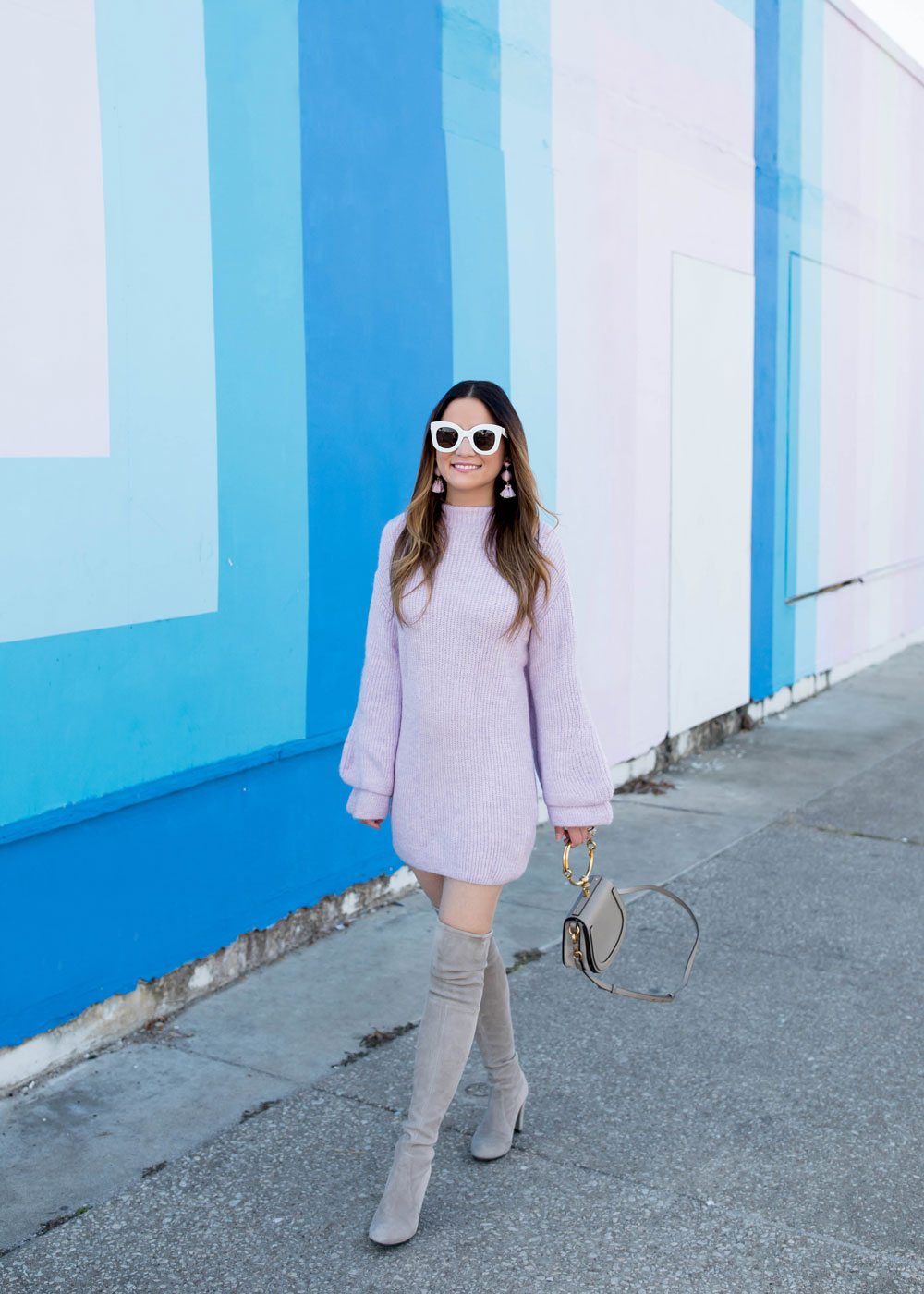 ASOS Purple Sweater Dress