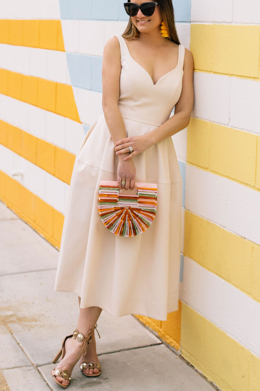 BaubleBar Yellow Fringe Earrings