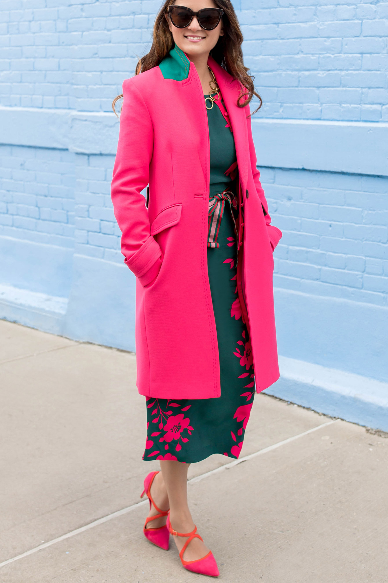 Boden Bright Pink Top Coat