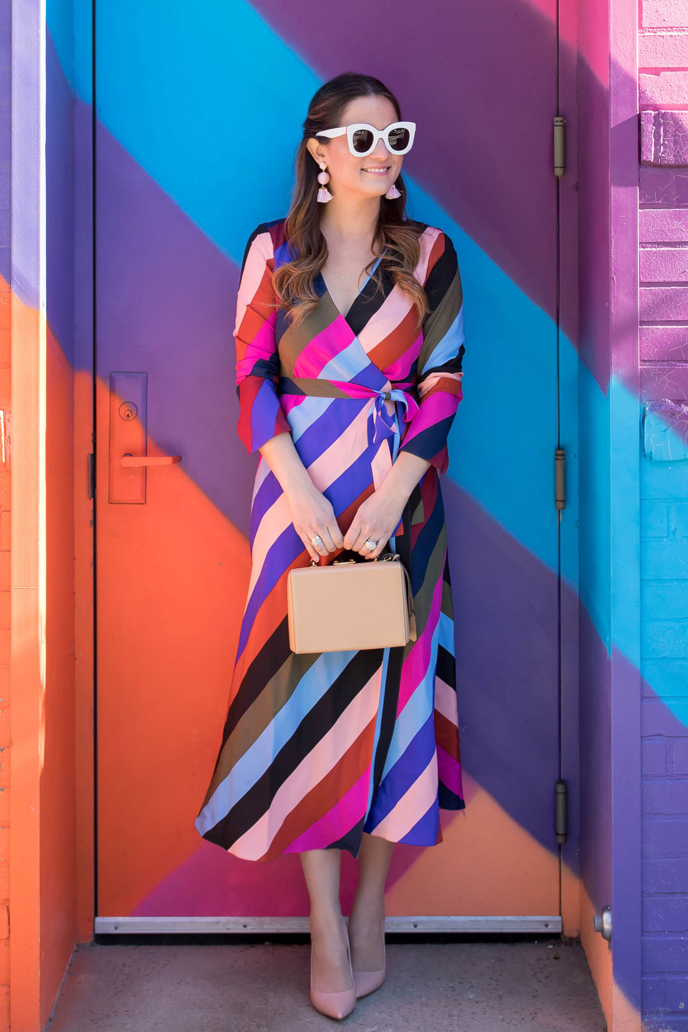 dvf striped dress