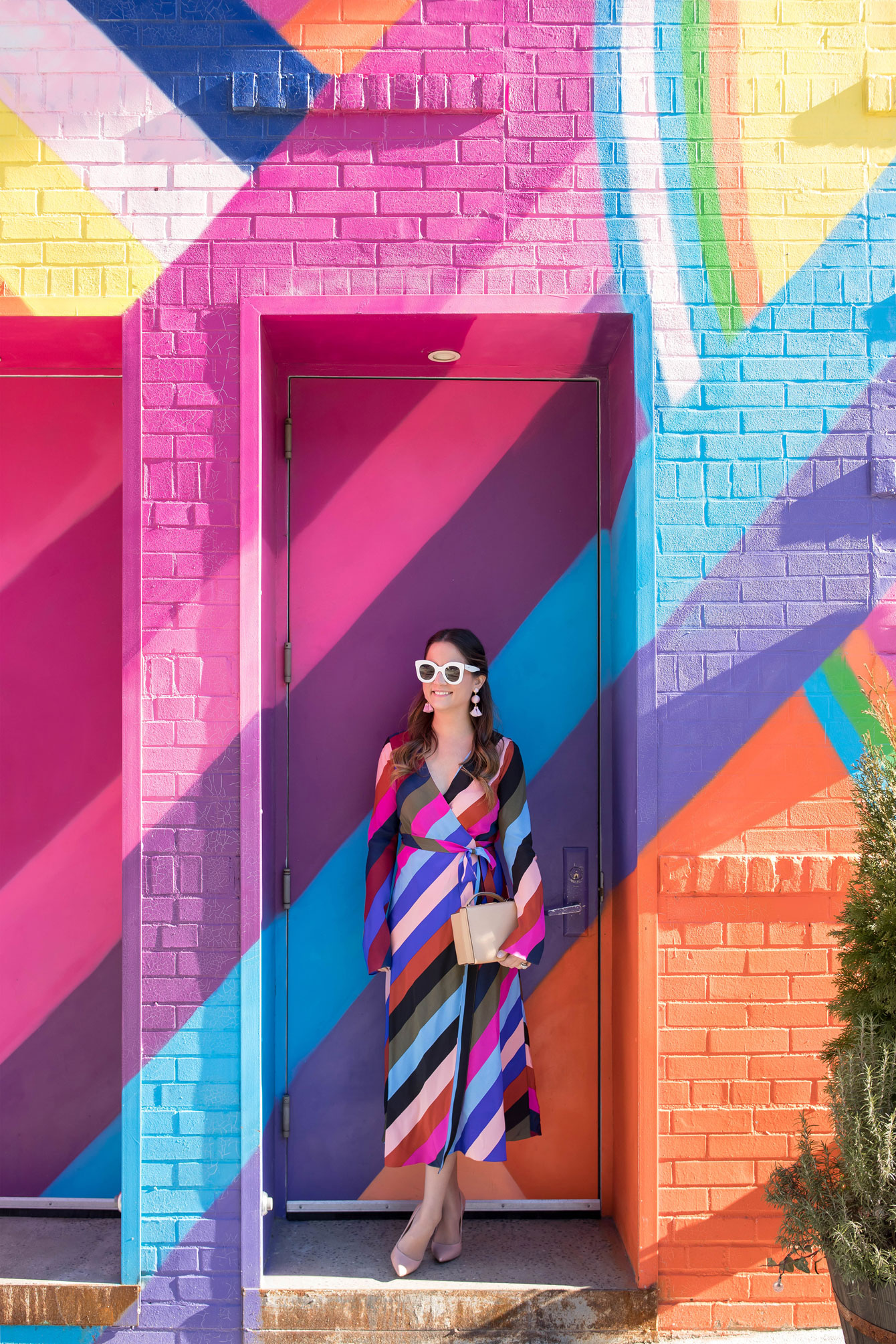 Multicolor Stripe Mural Brooklyn