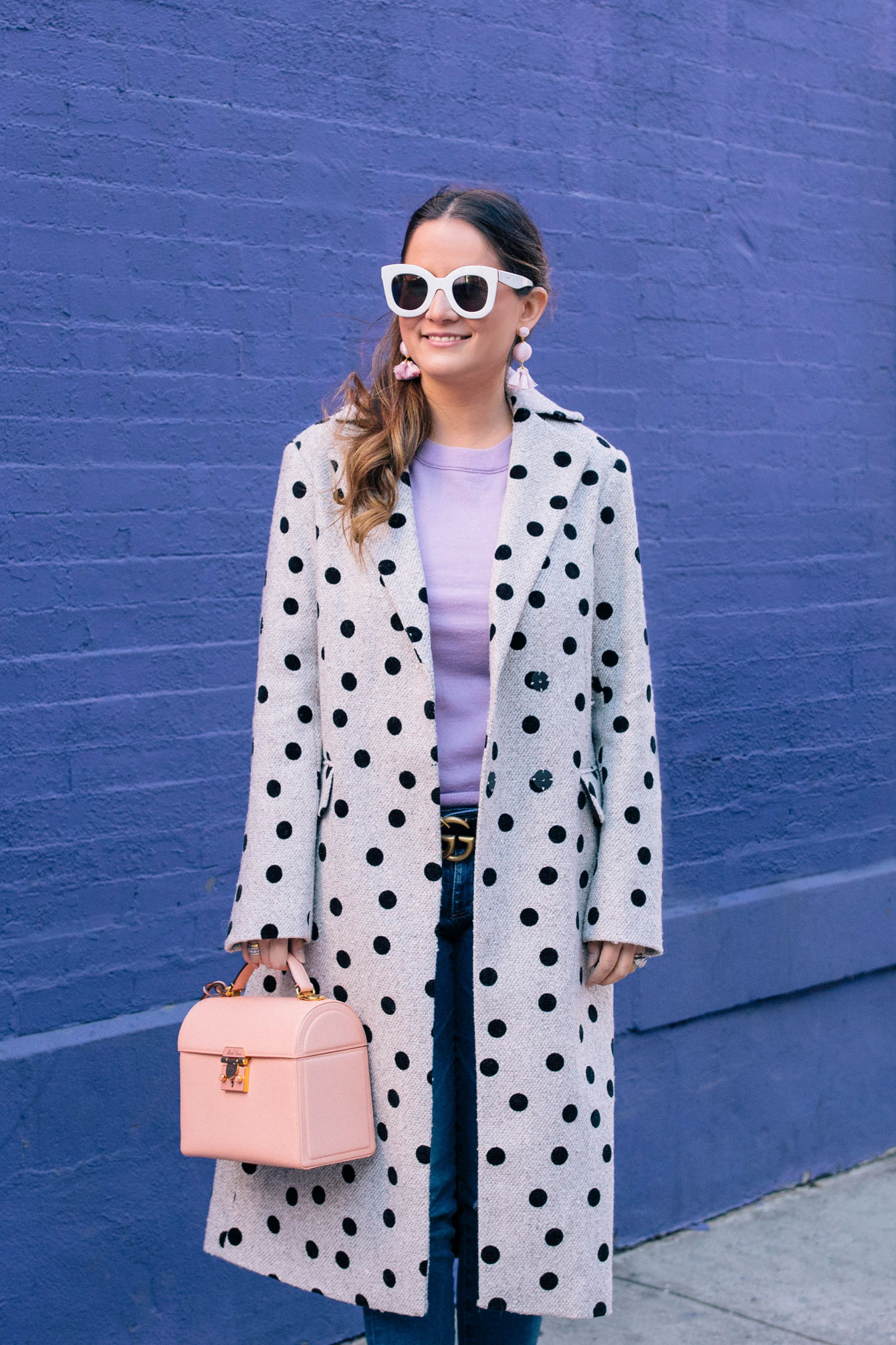 ASOS Black Polka Dot Coat