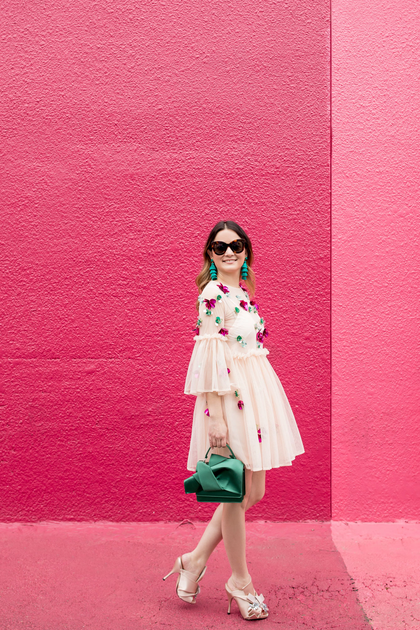 ASOS Pink Tulle Embellished Dress