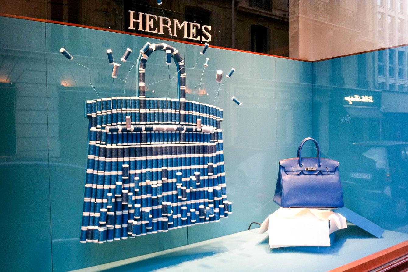 Hermes Paris Window Shopping Birkin