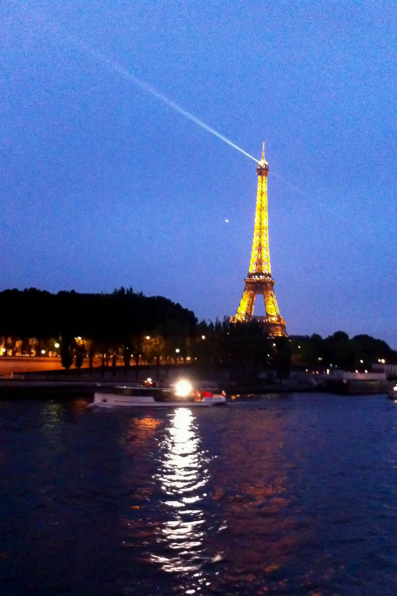 Paris Seine Eiffel Tower Bateaux Mouches