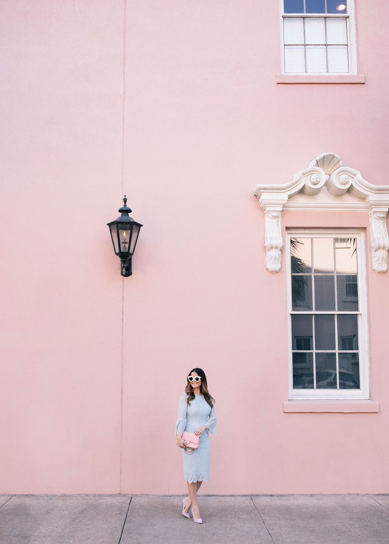 Pink Building White Trim Charleston