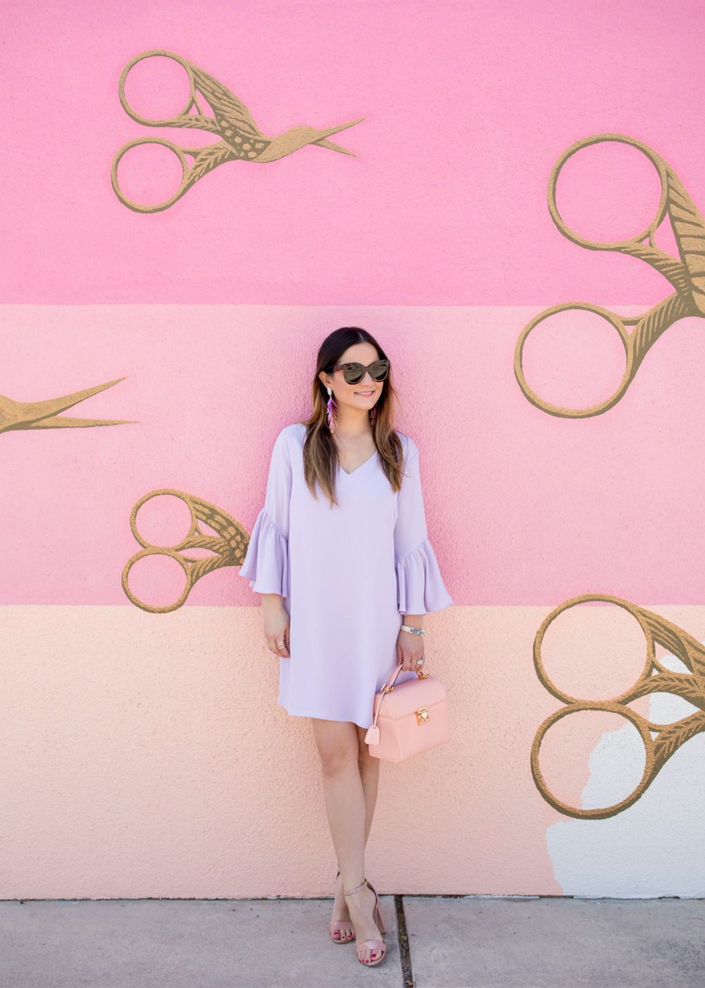 Bell Sleeve Lilac Dress