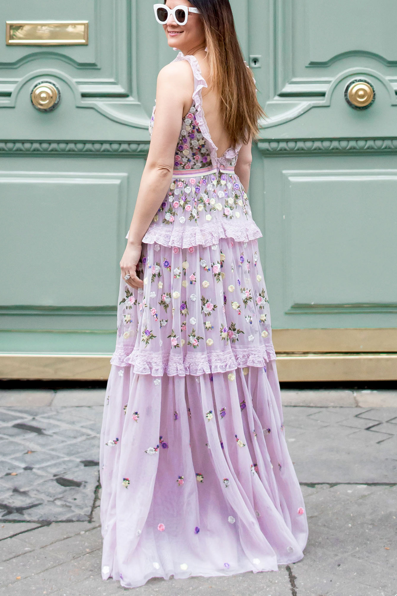 Jennifer Lake Lilac Embellished Gown