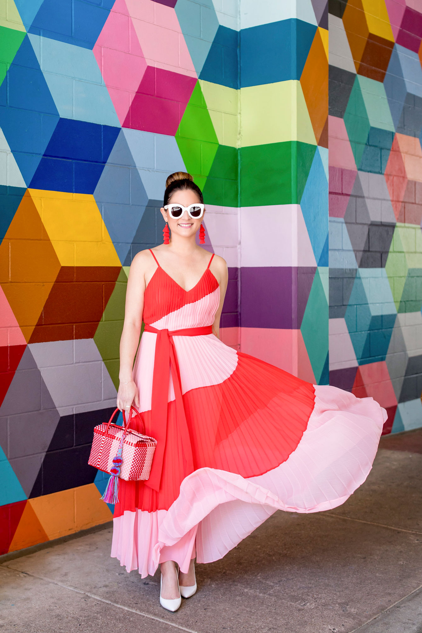 Alice Olivia Red Pink Dress