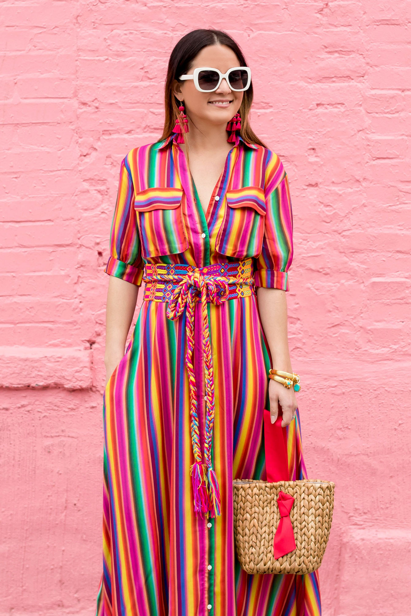 All Things Mochi Rainbow Stripe Dress