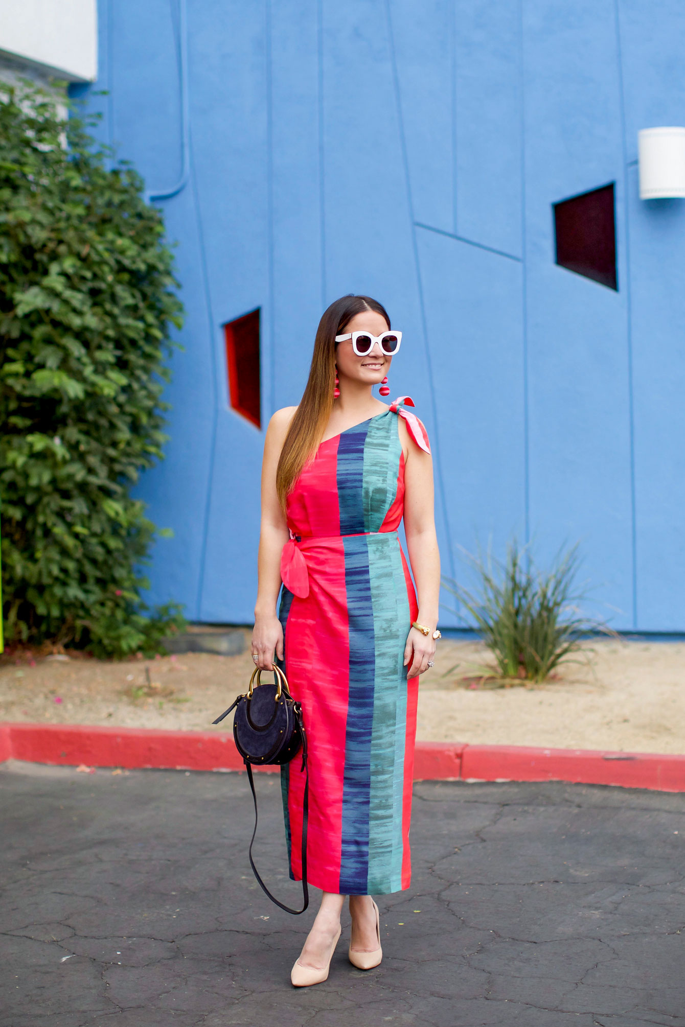 Mara Hoffman Colorful One Shoulder Dress