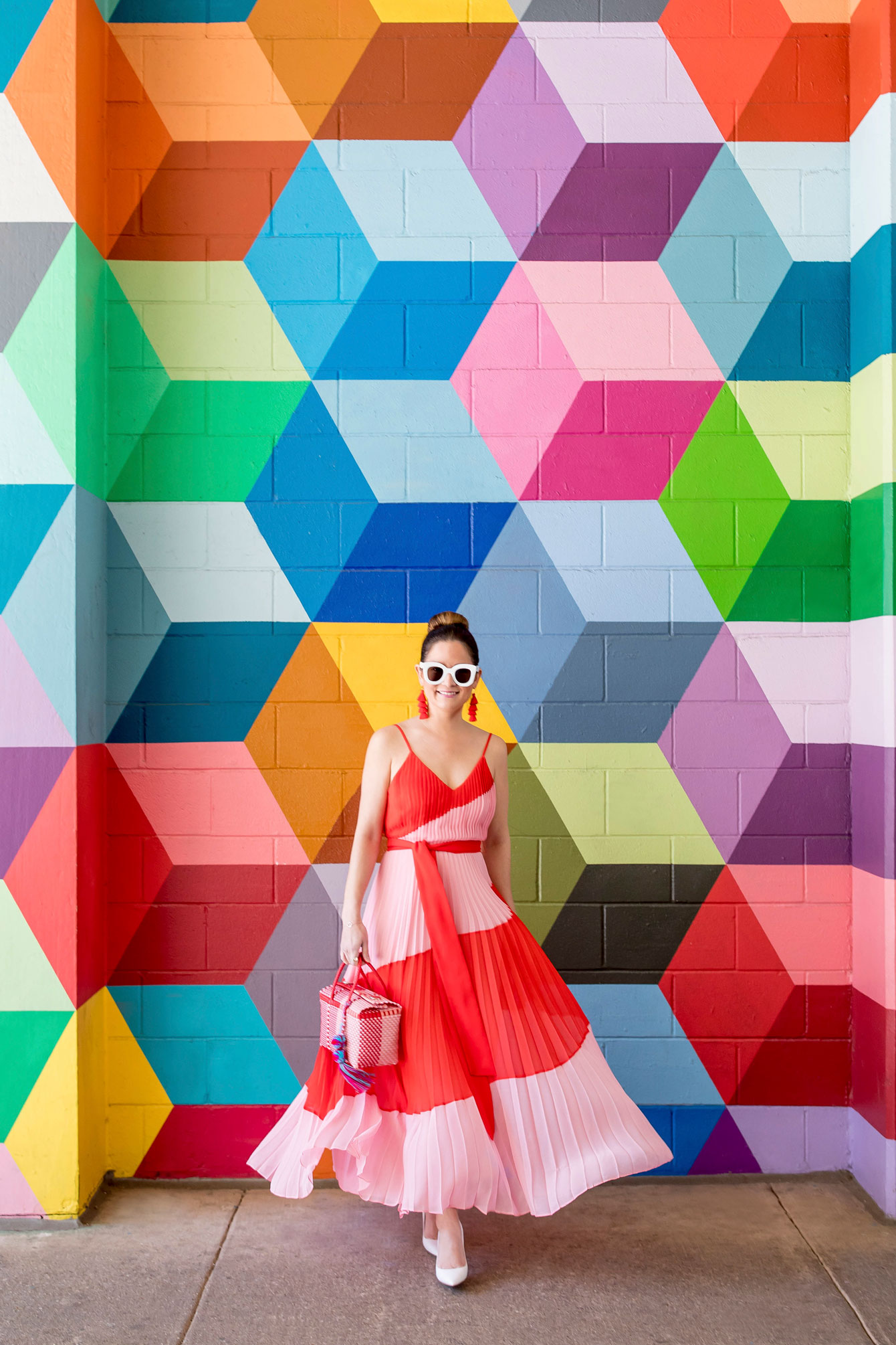 Multicolor Geometric Mural Dallas