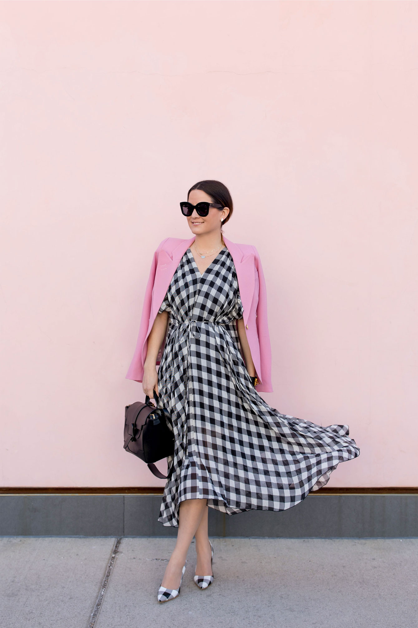 Delfi Collective Dress Becca Gingham Midi