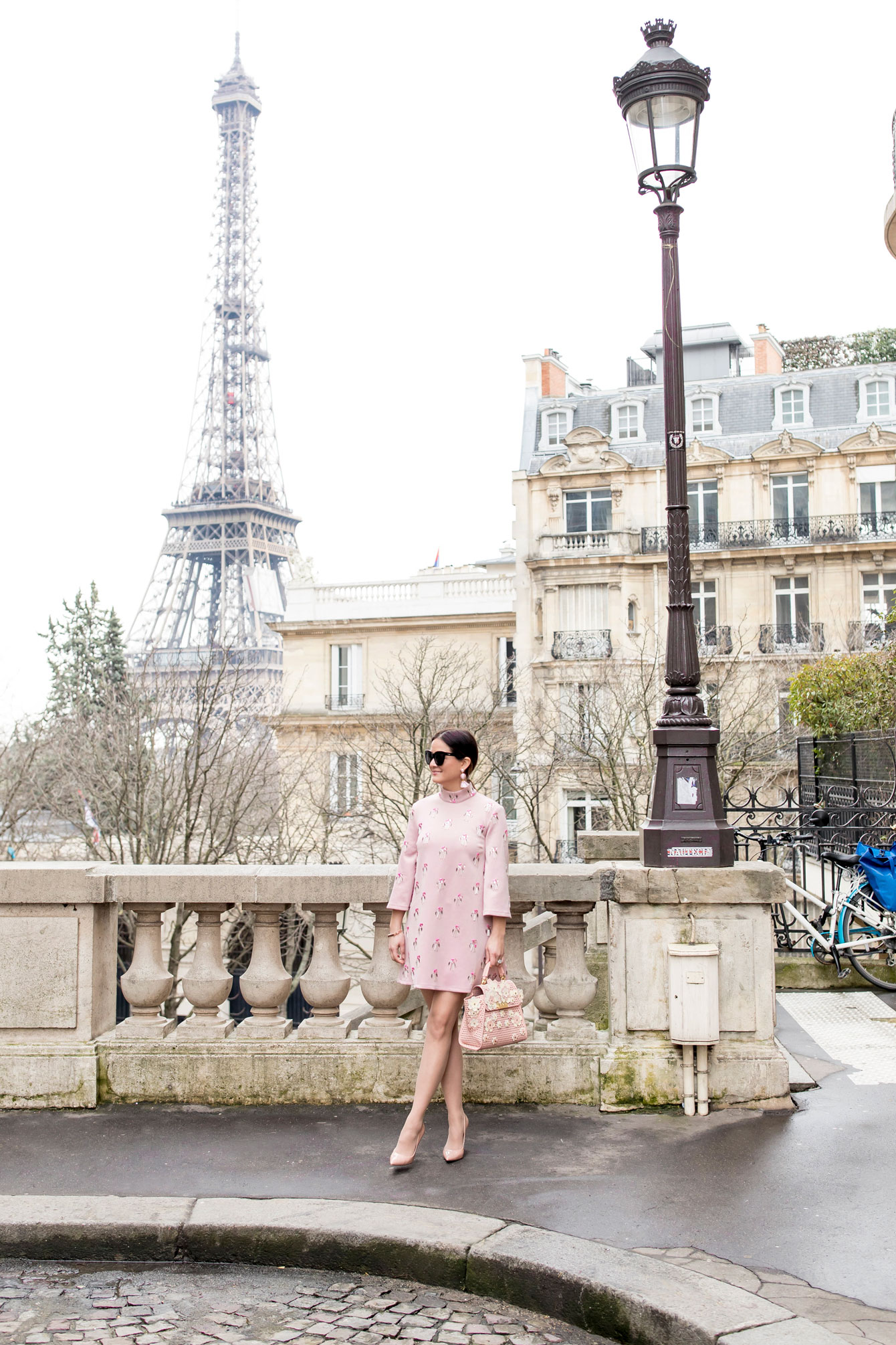 Jennifer Lake Pink Dress Eiffel Tower