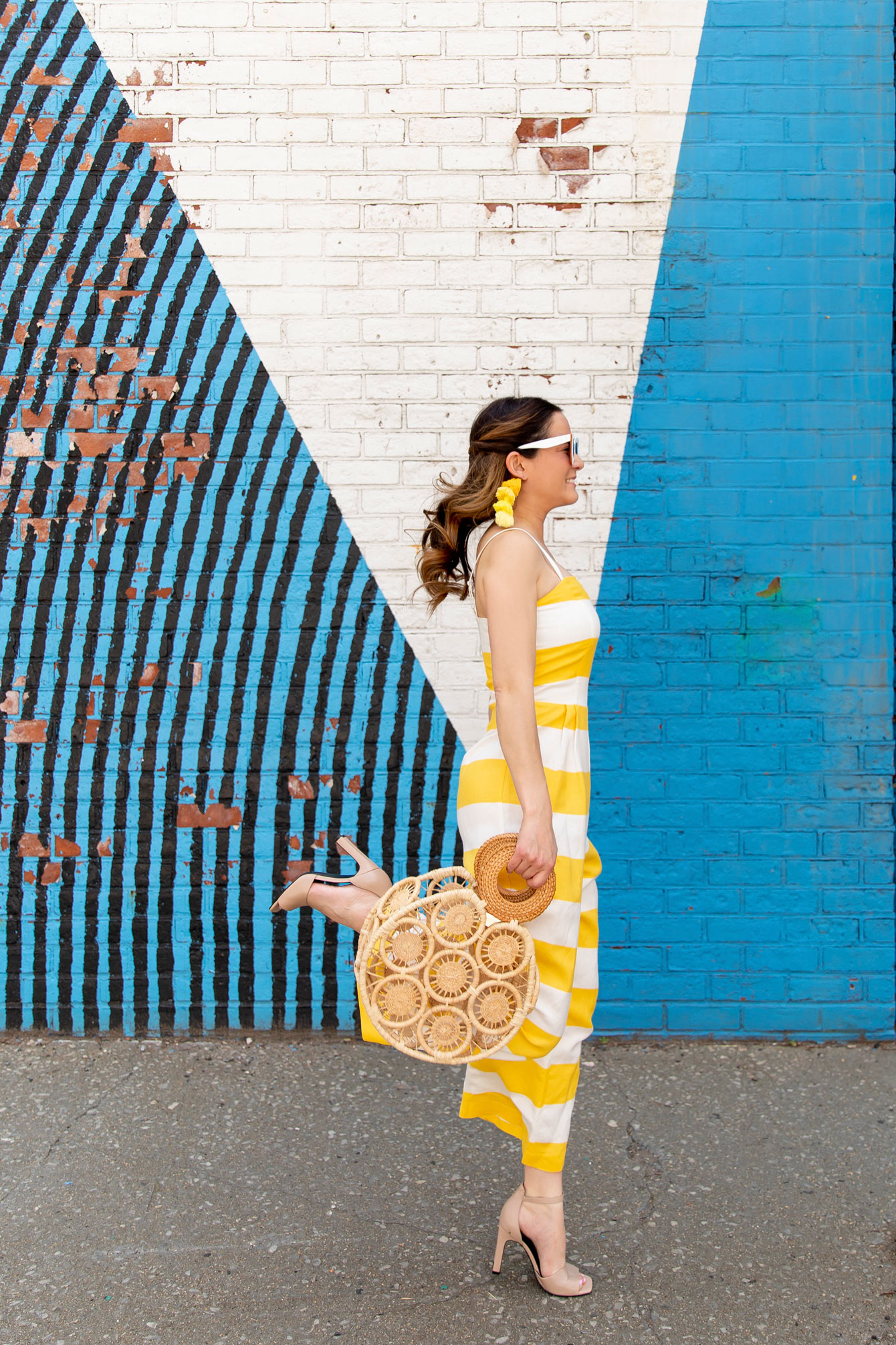 Jennifer Lake Yellow Stripe Jumpsuit