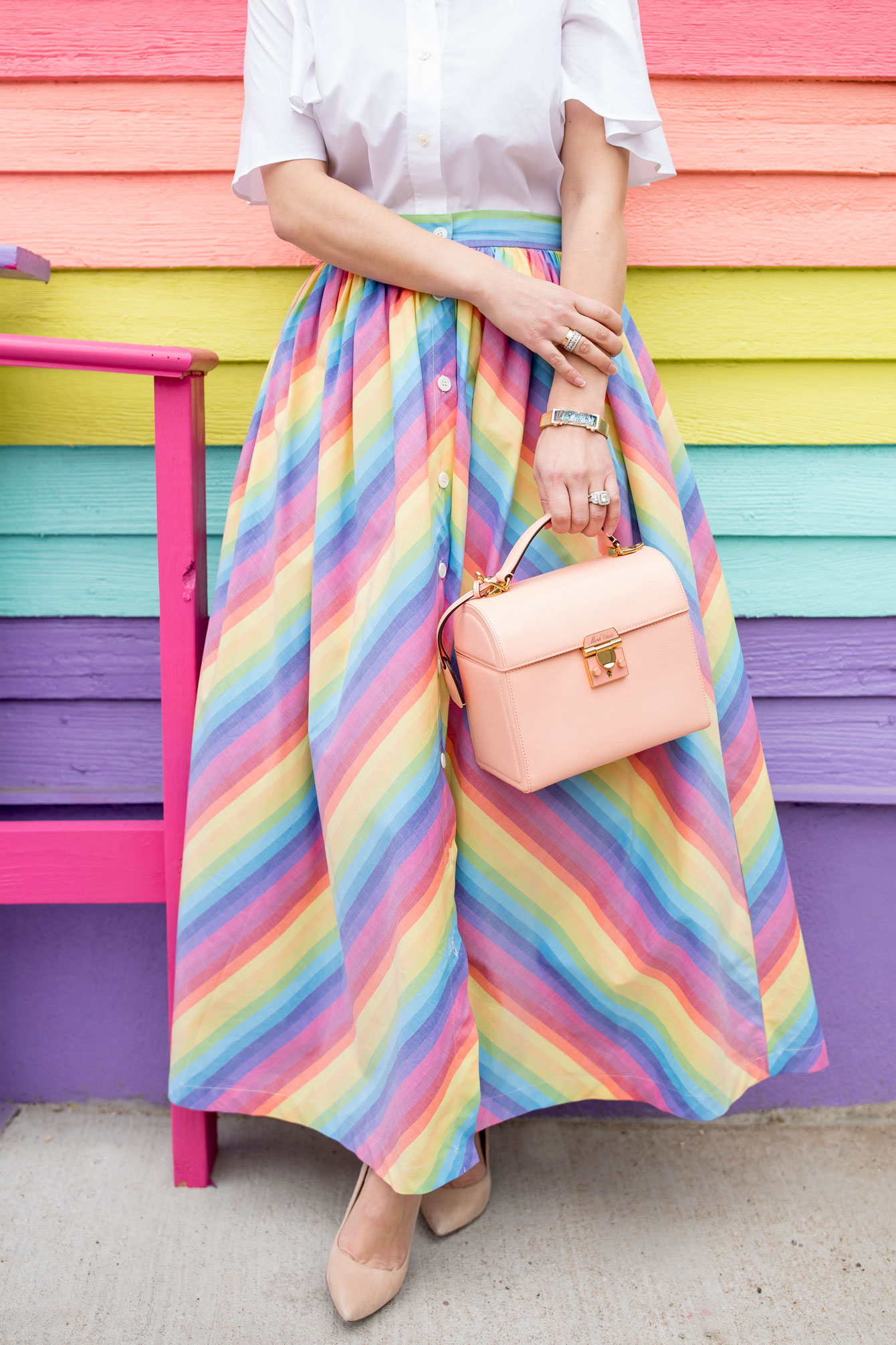MDS Stripes Rainbow Skirt