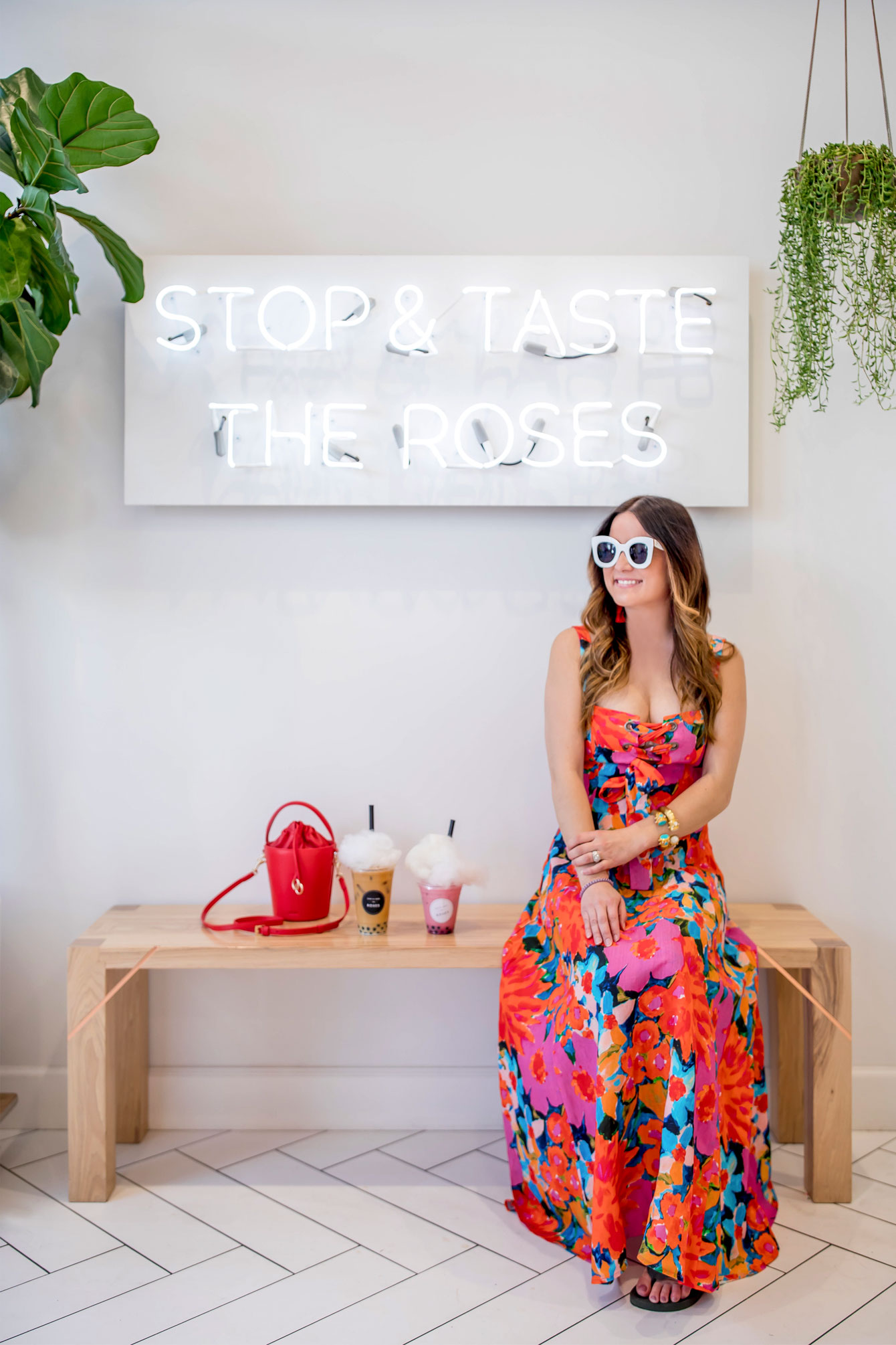 Stop and Taste the Roses Neon Sign Scottsdale