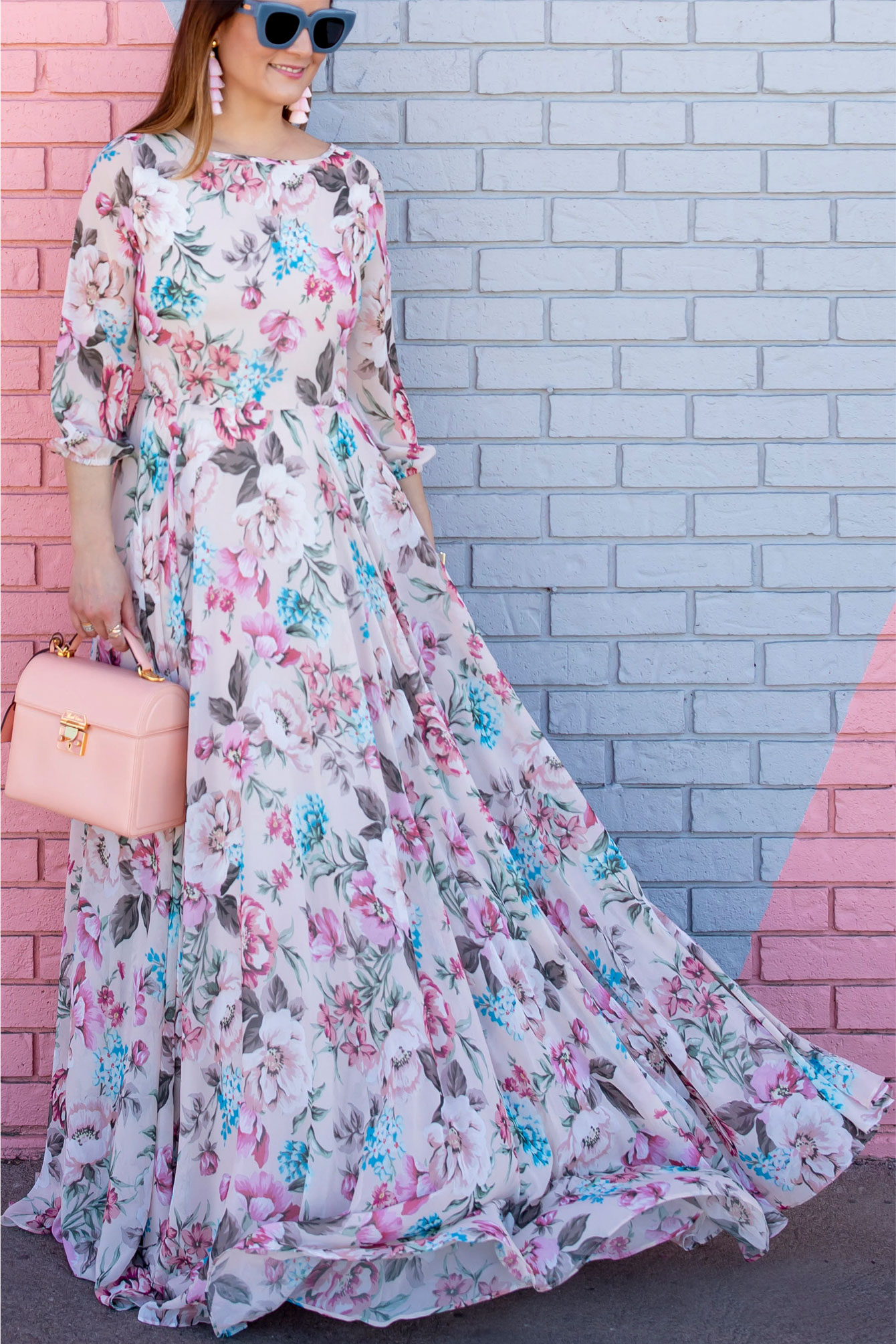 Yumi Kim Pastel Floral Maxi Dress