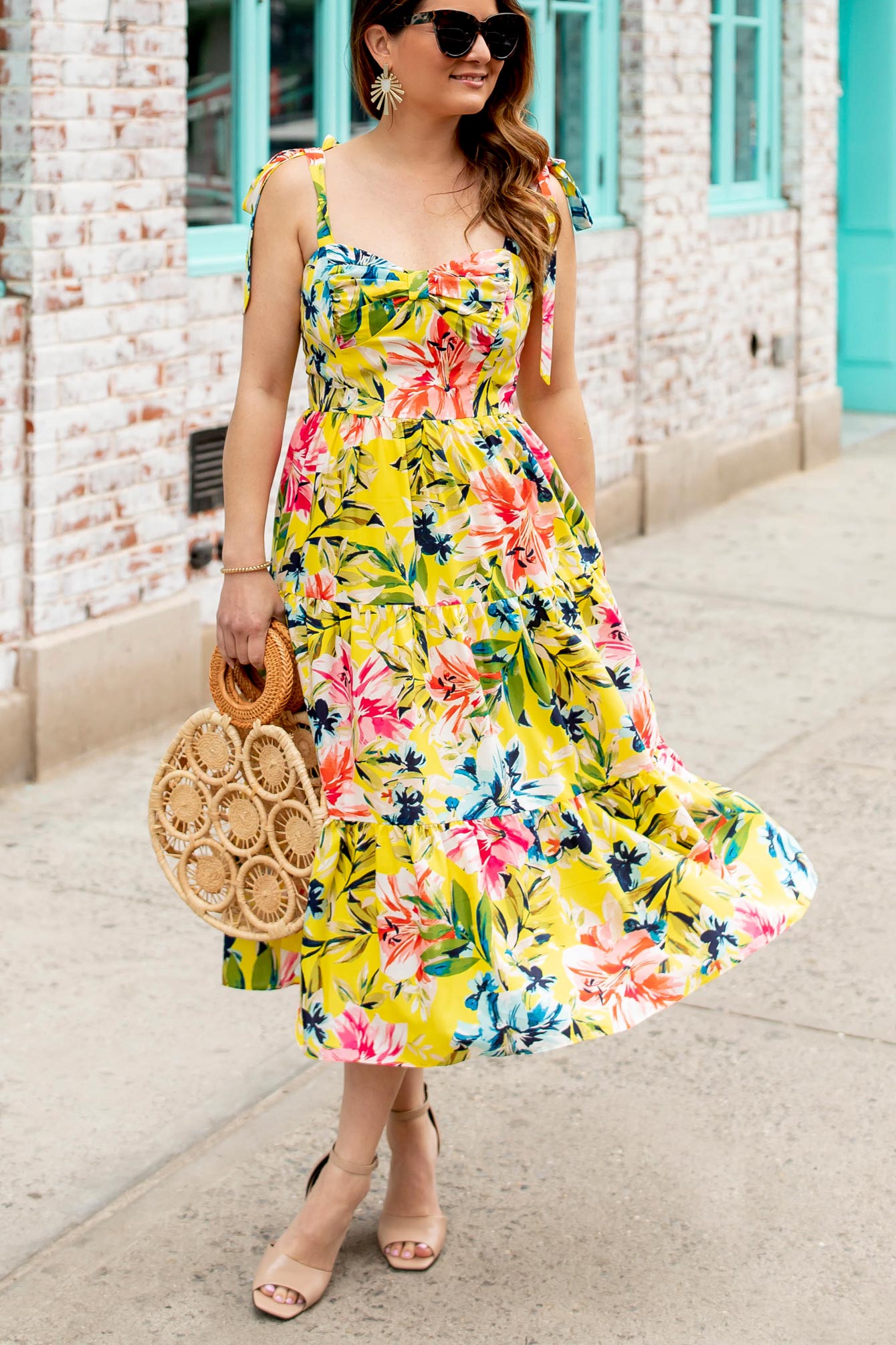 Affordable Yellow Floral Dress