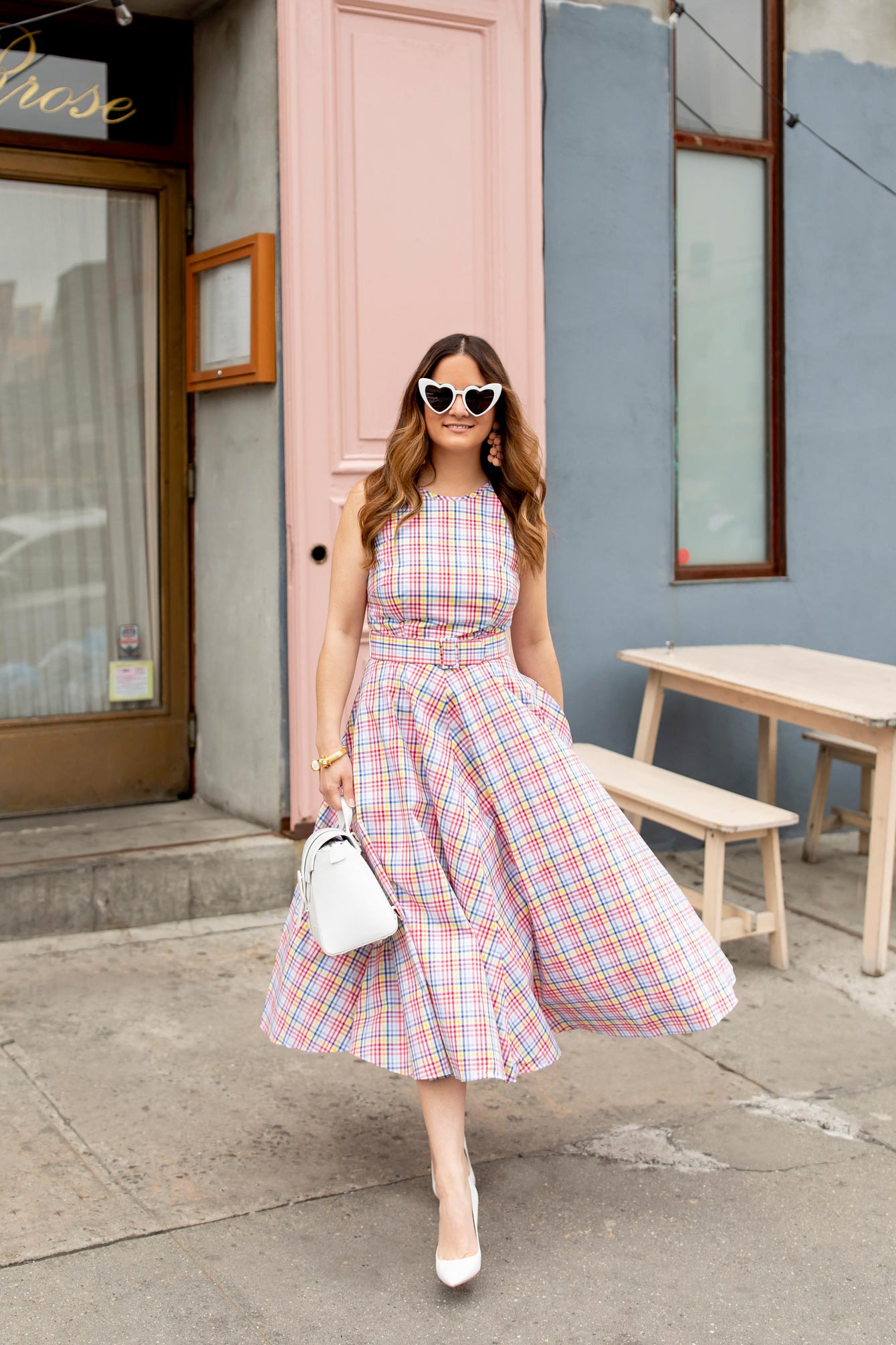 Plaid Halter Neck Sundress