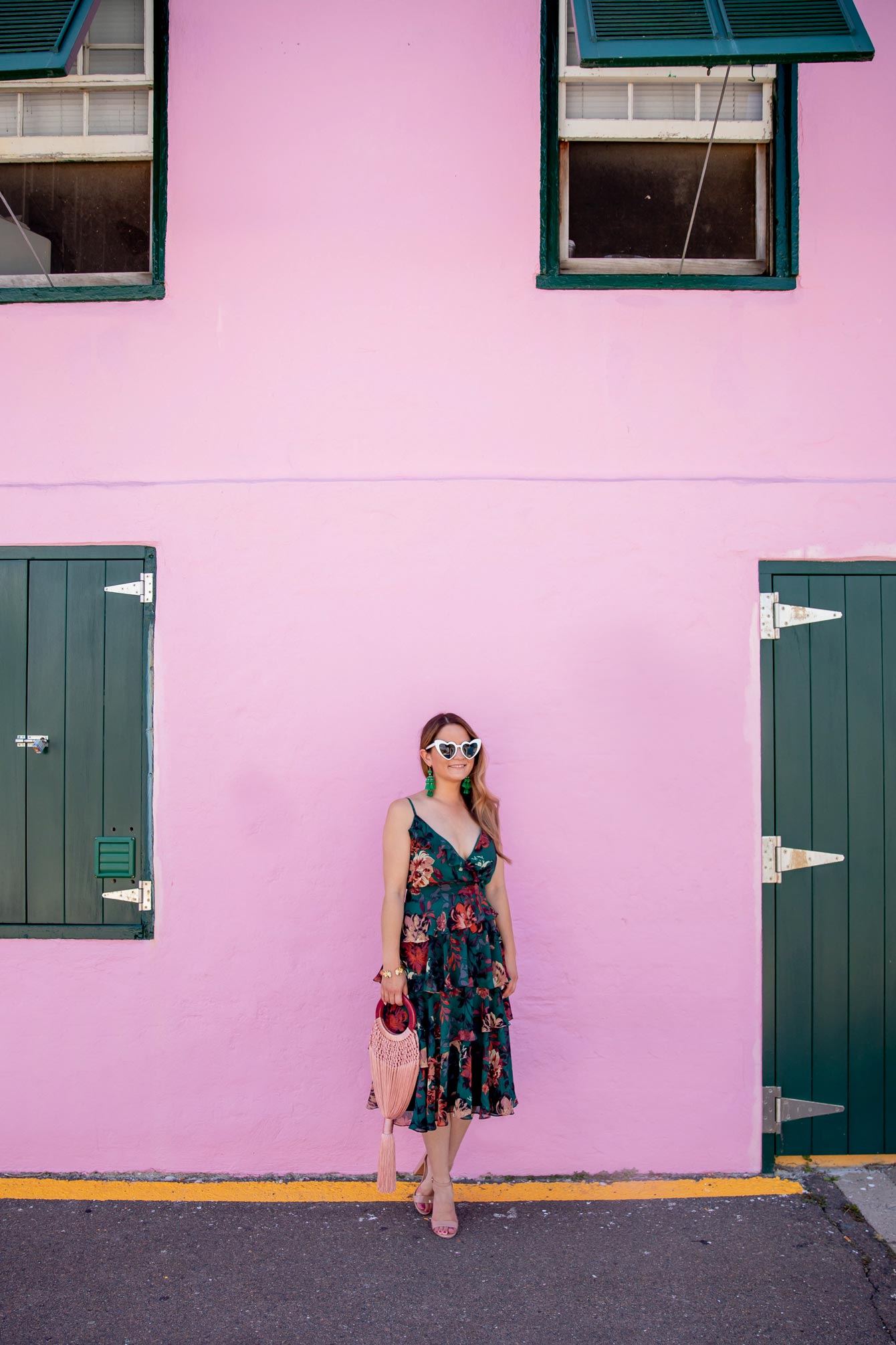 Bermuda Pink Green Building