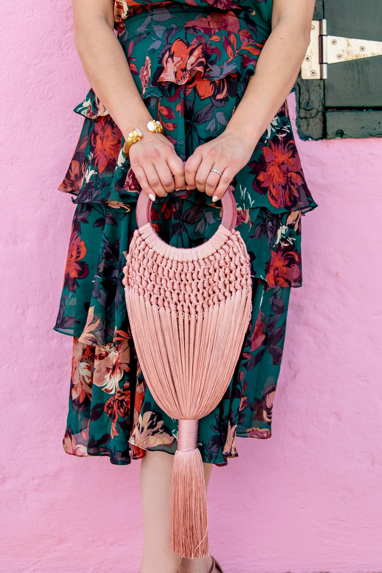 Cult Gaia Pink Angelou Bag