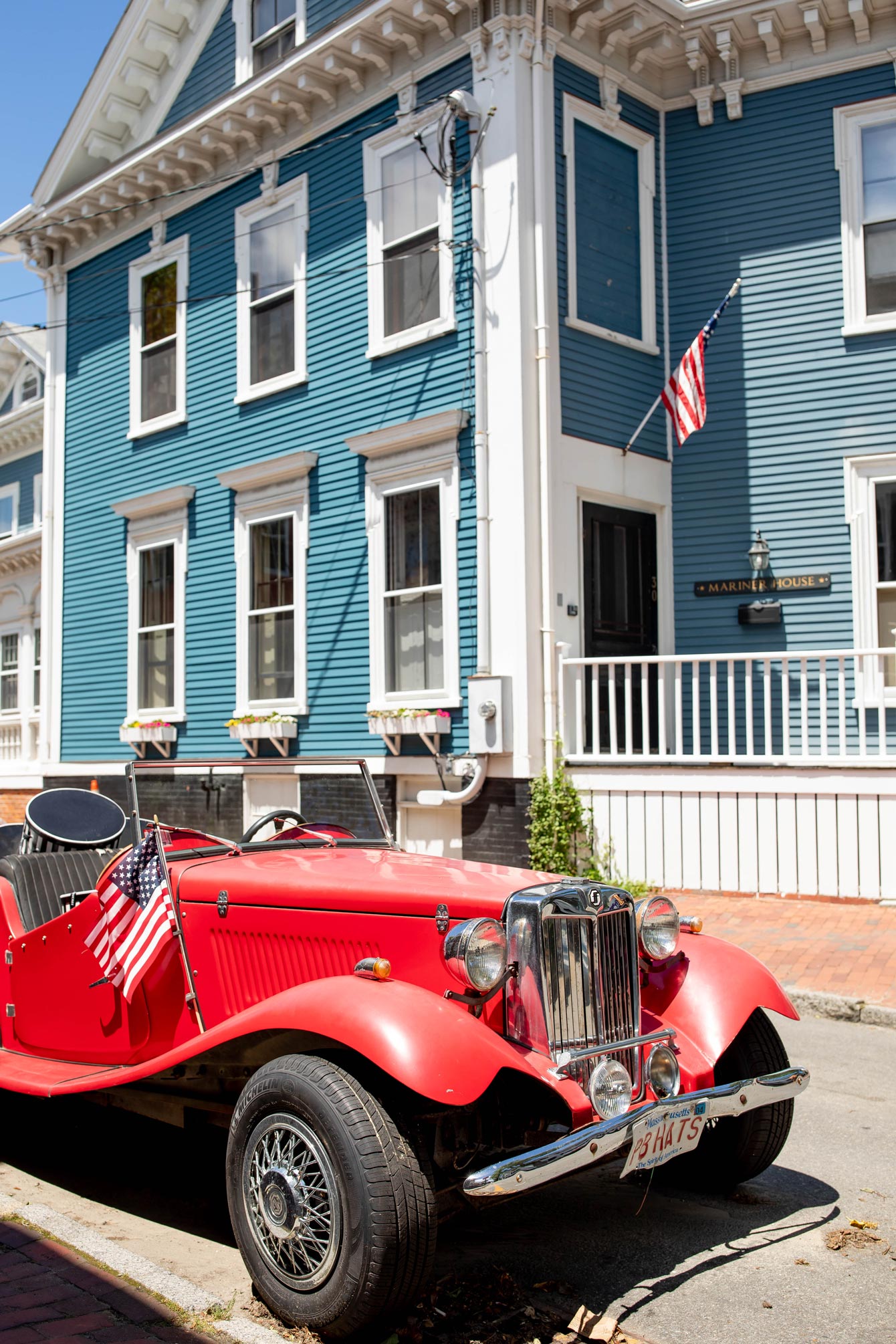 Red Vintage Car Nantucket